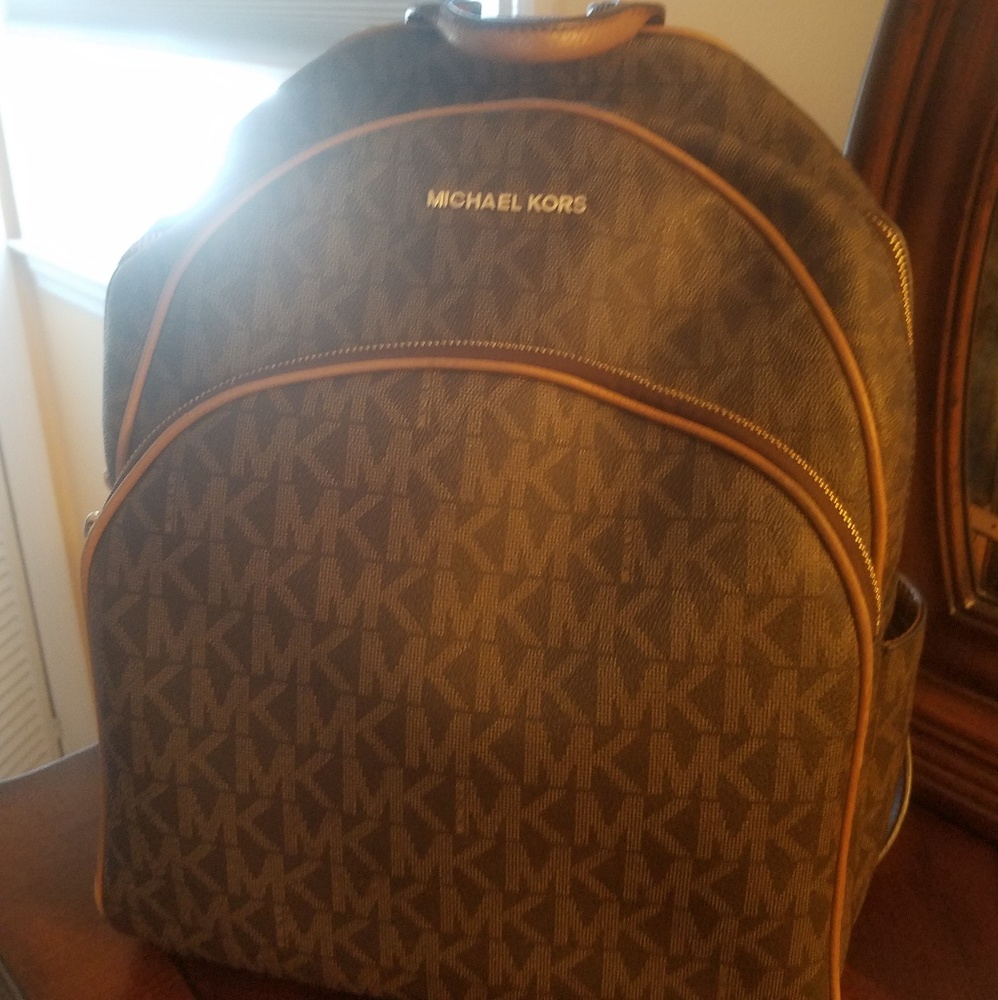Michael Kors backpack leather monogram